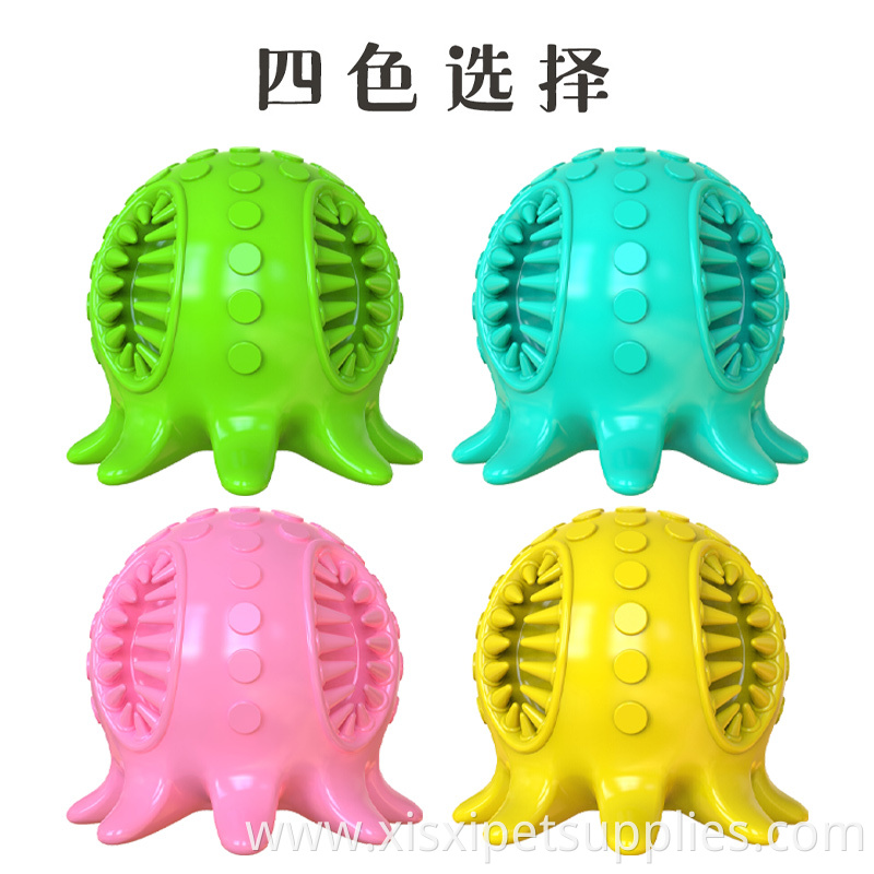 new design durable octopus shape squeaky dog toy teeth cleaning tpr dog toy